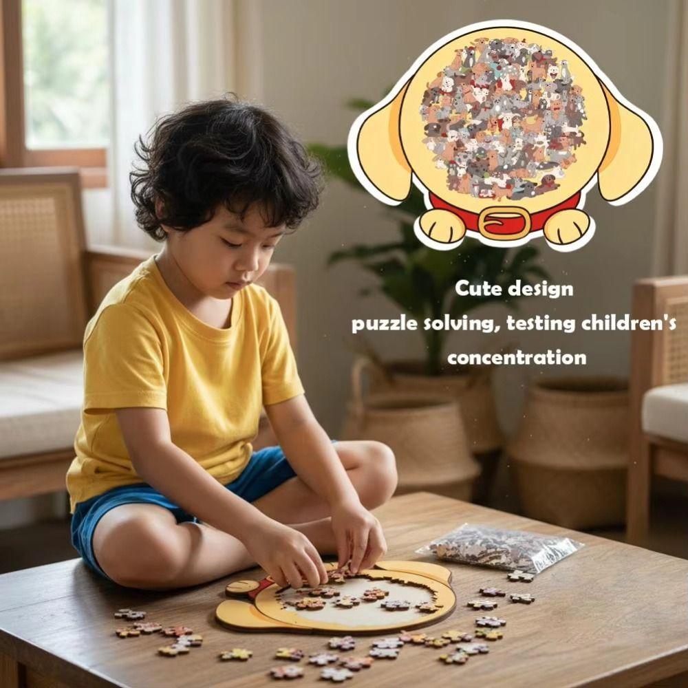 Brain Burning Animal Jigsaw Irregular Puppy Puzzle Dog Wooden Puzzle Adult Youth