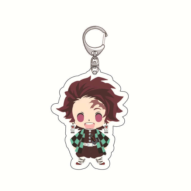 Anime Demon Slayer Acrylic Keychain Series Ingenious Pendant Tanjiro Kamado Nezuko Zenitsu Agatsuma Accessories Present for Fans