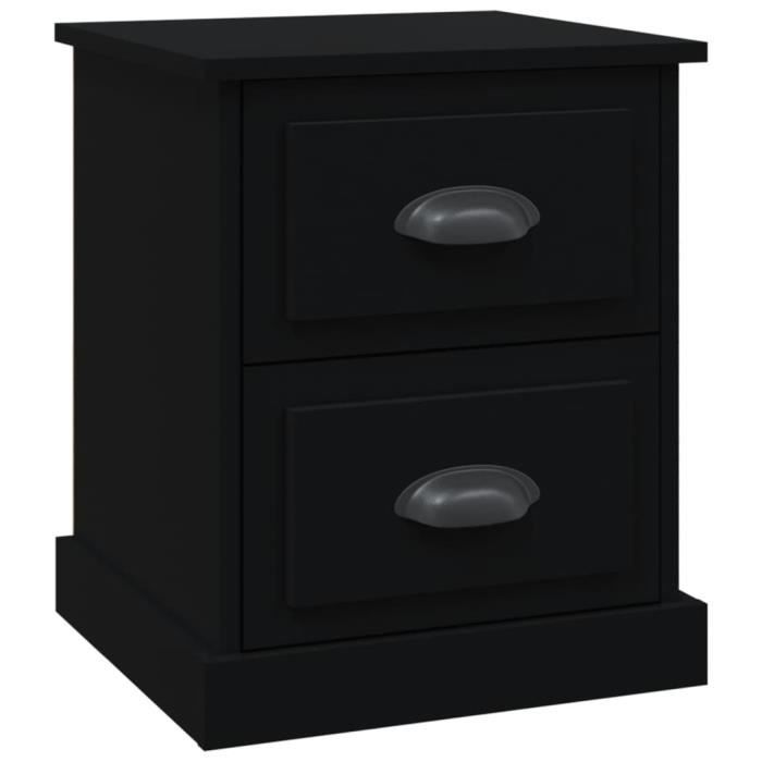 VidaXL Table de chevet noir 39x39x47,5 cm bois d’ingénierie 816146