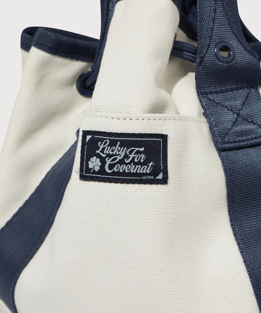 Covernat Woman Drawstring Tote Bag Ivory