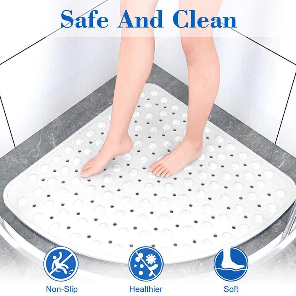 54x54cm Fan Shaped Bathroom Anti Slip Mat, Shower and Cooling Mat, Hotel Bathroom, Restroom, Shower Room, Floor Mat, Massage
