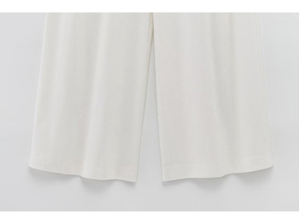 2025 Spring Women's European & American Pleated Strapless Top with Casual Long Pants