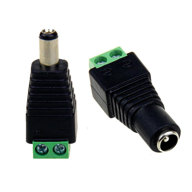 10 Stück Stecker Buchse DC Stromstecker Adapter Kabelverbinder für CCTV