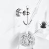 BATHSIR Crystal Robe Hook, Polished Chrome Double Towel Hook for Bathroom, Wall Mounted Silver Coat Hook
