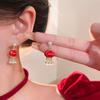 New Year's Eve Fortune Red Lantern Earrings for Women: Trendy, Fashionable, and Versatile