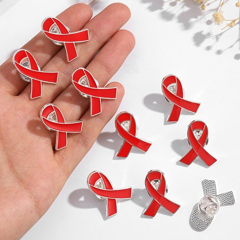 Brože s mašlí ze slitiny pro dobrovolníky Balení 20 ks Brož pro povědomí o rakovině Charitativní šperky Dárky