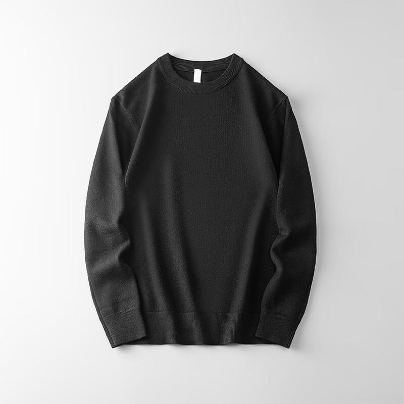 Yiliteng Men's Lambswool Blend Crew Neck Sweater