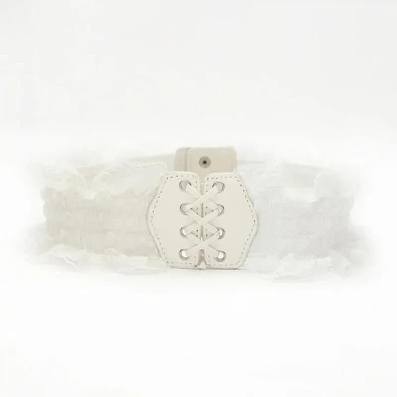 Sweet Versatile Lace Belt for Women's Matching Dress Summer Plastic Waist Elastic Buckle for Women's Lace Strap Waist Cover