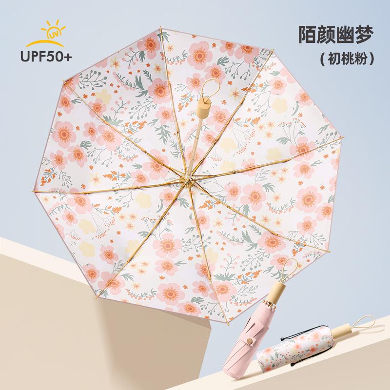 2025 eight bones new hand-opened color glue parasol digital brush sunscreen sun umbrella pattern can be determined