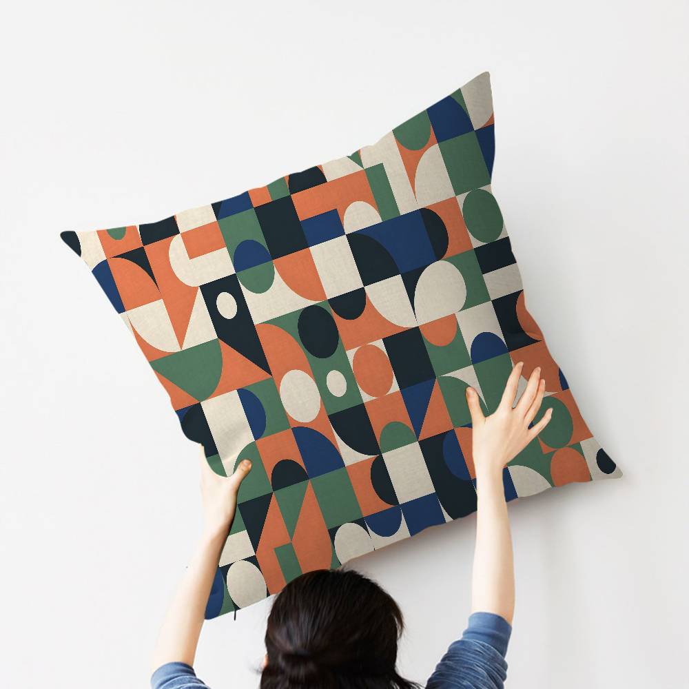 Abstract B-Bauhaus Geometry Cushion Cover Car Throw Pillow Case For Sofa Car Christmas Gift 40X40Cm 45X45Cm