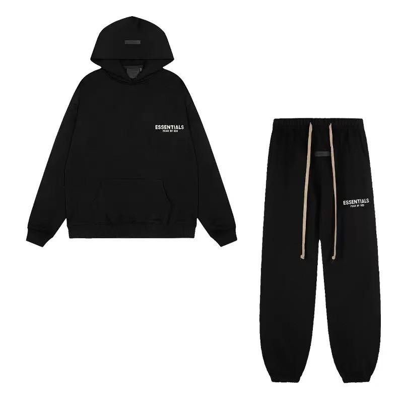Essentials Unisex Kapuzenpullover Set Lässig Oversized Baumwolle Pullover Herbst