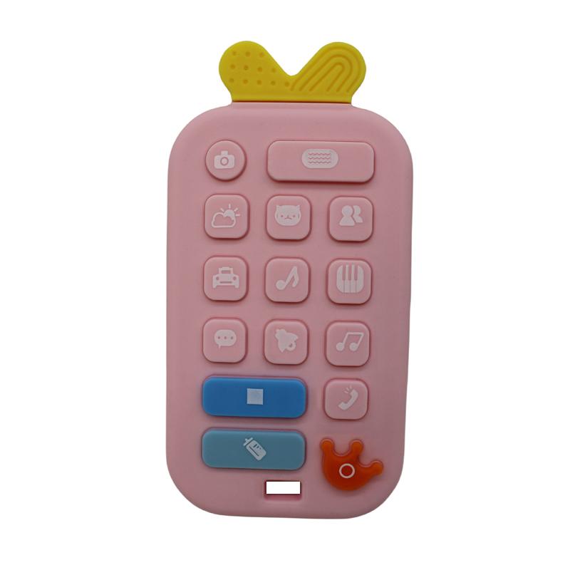 Silicone teether baby anti-eating hand soothing toys silicone teether remote control teether cognitive teething toys