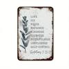 Spiritual Fruit Bible Verse Metal Wall Art Home Church Decor
