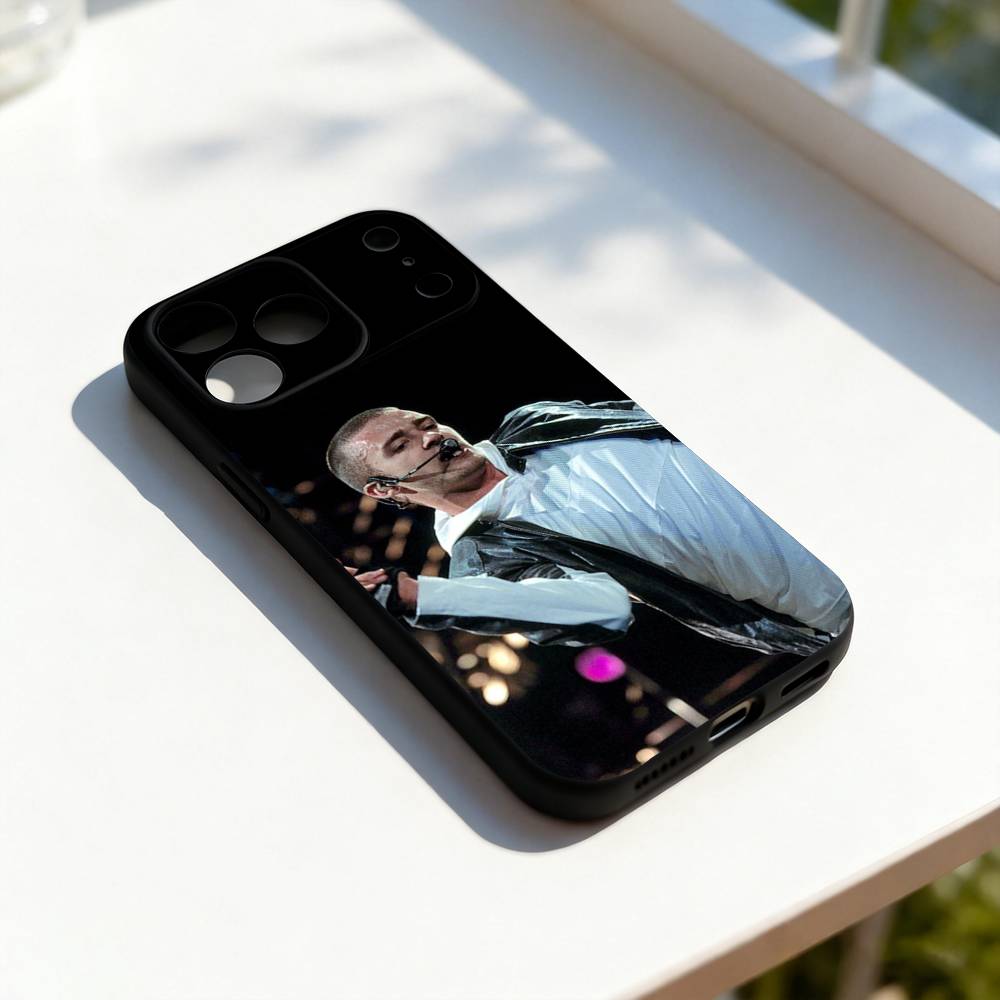 

J-Justin Timberlake Justified For iPhone 17,16,15,14,13,12,11,Pro,Max,Plus,E,SE4,Air,Mini Black Soft Cover Phone Case iPhone12mini