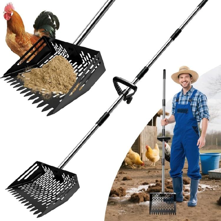 Strong Steel Chicken Waste Shovel constructed For Frequent Use In Homesteads And Properties