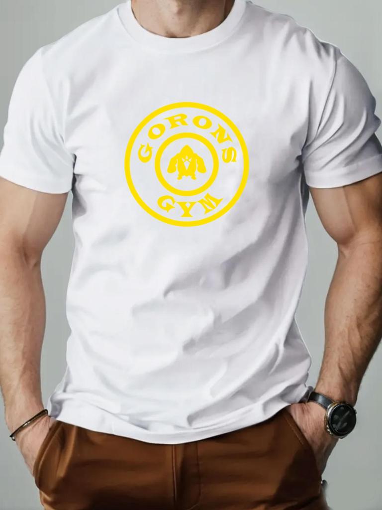 Mens cotton Tshirt fitness summer round neck shortsleeved graphic breathable fashion casual Tshirt