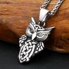 Vintage Nordic Owl Necklace Pendant Stainless Steel Viking Animal Pendant For Men Women Unique Amulet Jewelry Gift Dropshipping