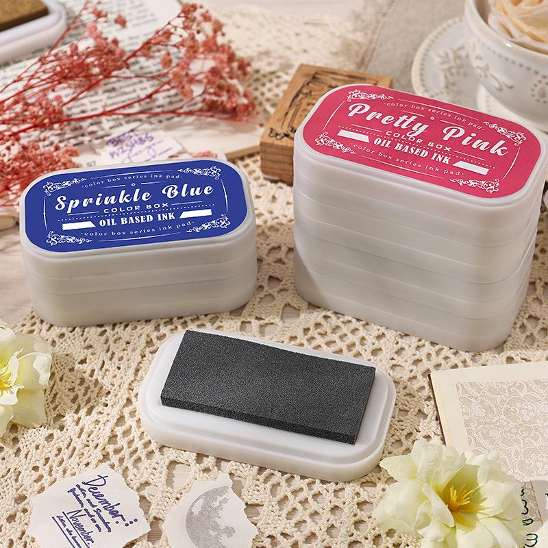 ZABC Special Edition: 12-Color Oil-Based Ink Pad Set for Journal Decoration and Stamping