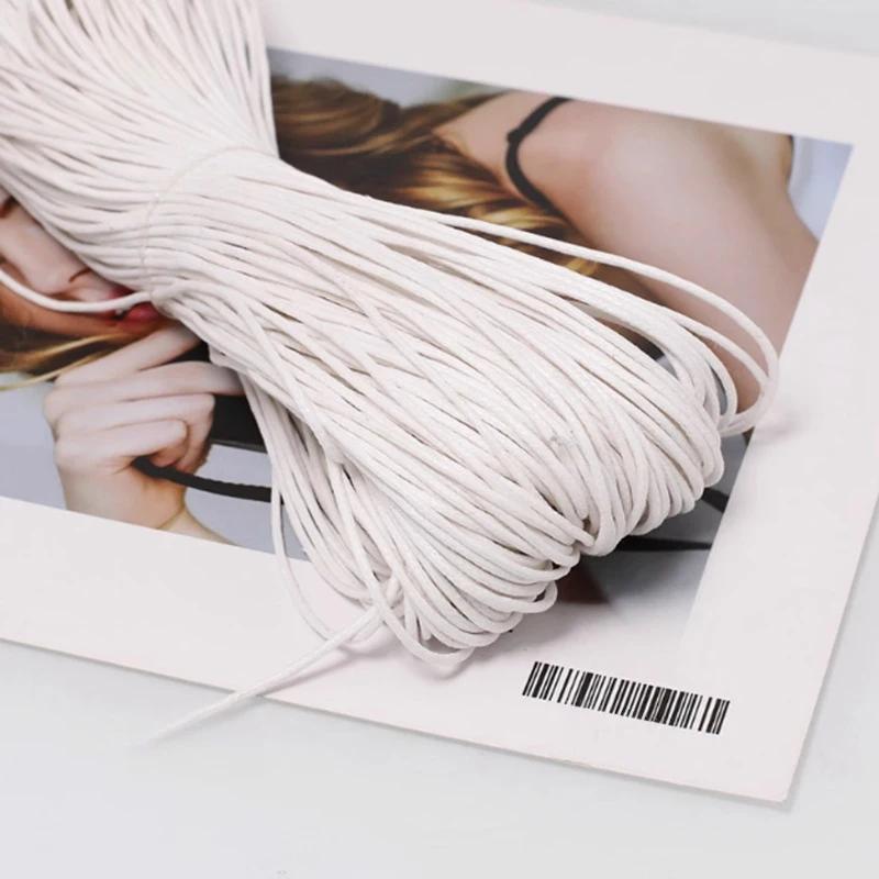 Crushed Ice Texture Colorful Pu Strap Findings Round Faux Leather Cord String Weaving Rope Diy Necklace Bracelet Making 45M 2Mm