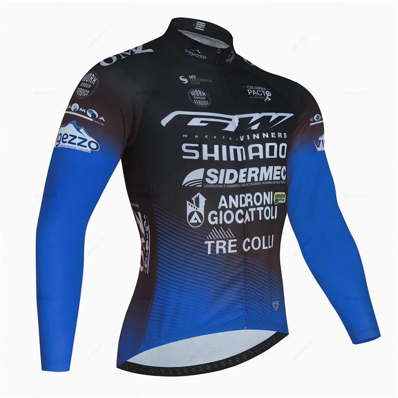 Gw Long Sleeve Fluorescent Color Autumn Cycling Jersey Set Ropa Ciclismo Men Bicycle Clothing Suit MTB Jersey Road Bike Uniform