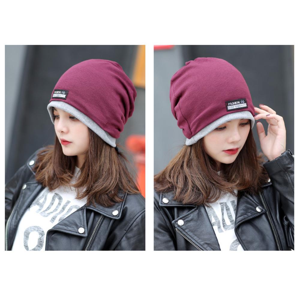 Winter Warm Beanie Cotton Slouchy Beanies Solid Color Pullover Hat Simple Baggy Hat For Cold Seasons Commuting Outdoor