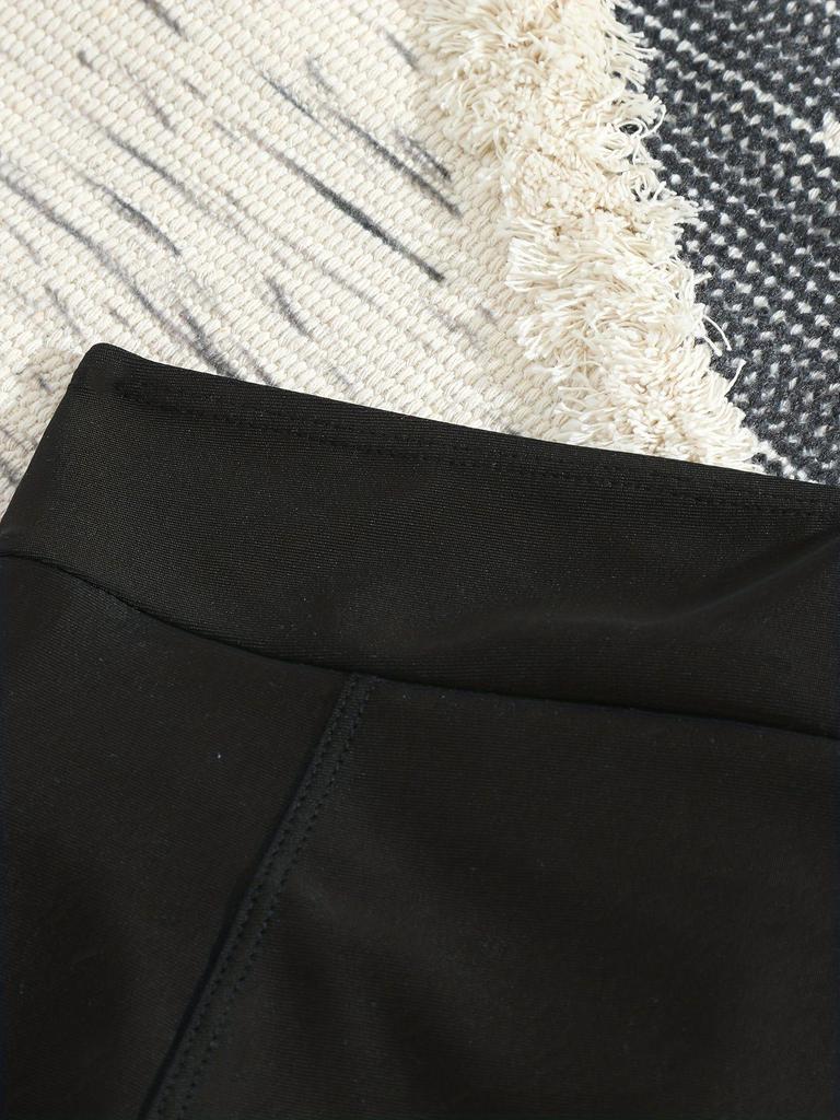 2026 Plus Size Black Casual Short Skirt - Women's Spring/Summer Fashion