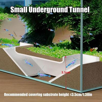 Fischtank Höhle Aquarium Tunnel Unterschlupf Röhre Groß Ecke Unterirdische Kuppel Dreieck Kurve Loch für Reptil Aquatisch Terrarium