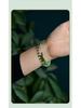 Hetian Jade & White Crystal Bracelet with 925 Silver Accents