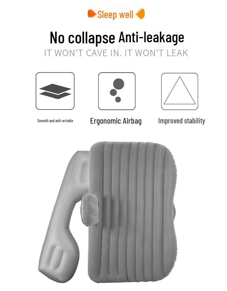 Car Travel Mattress: Folding Inflatable Back Seat & Trunk Sleeping Pad