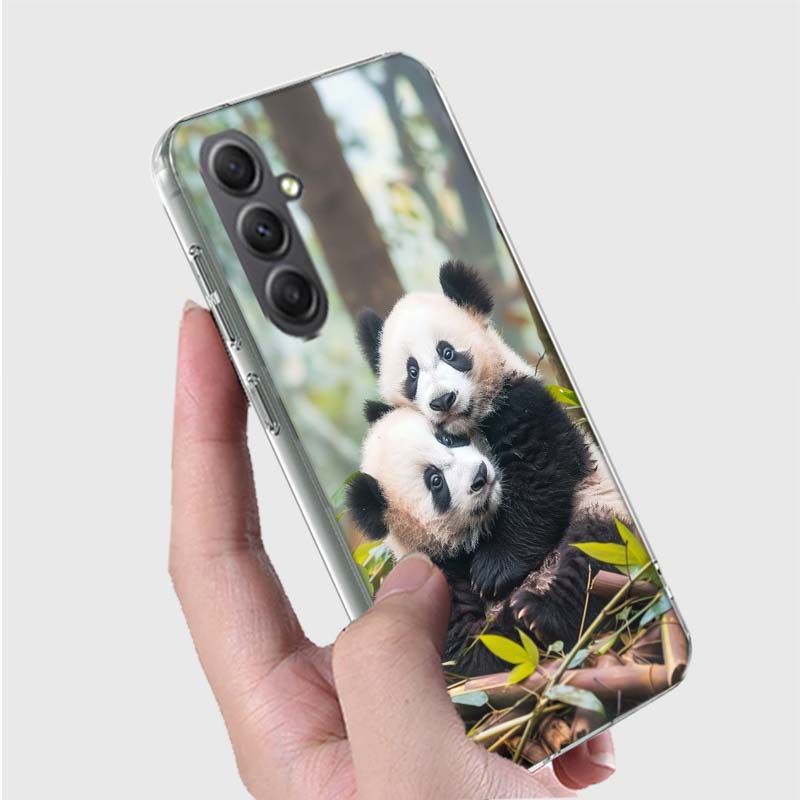Panda Baby, Giant Panda Family Phone Case for Samsung A16 A26 A36 A56 A17 A37 A57 A07 A06 A02S A03 A04S A05S Galaxy Note 20 10 A