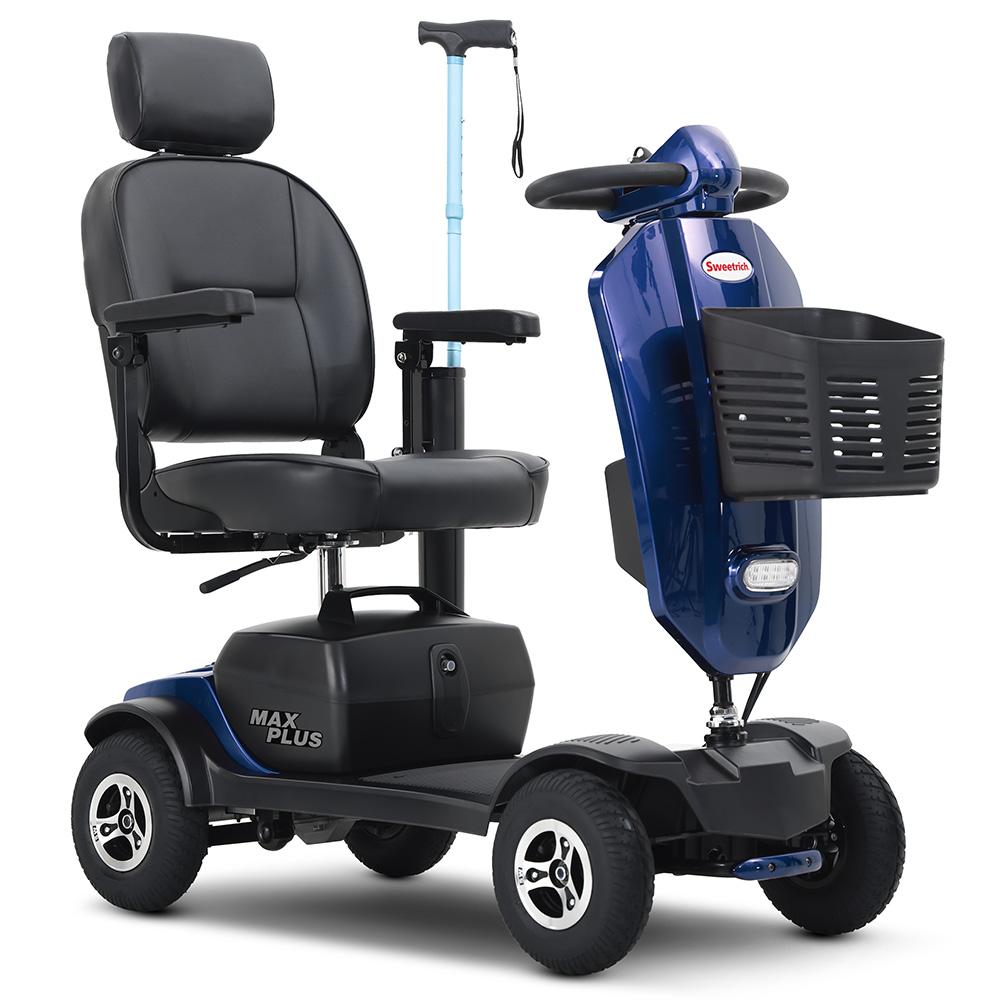 Electric Wheelchair Sweetrich Foldable Mobility Scooter For Seniors Top Speed 6Km/h 360°Rotatable Seat 20AH Suitable For The Elderly/Disabled