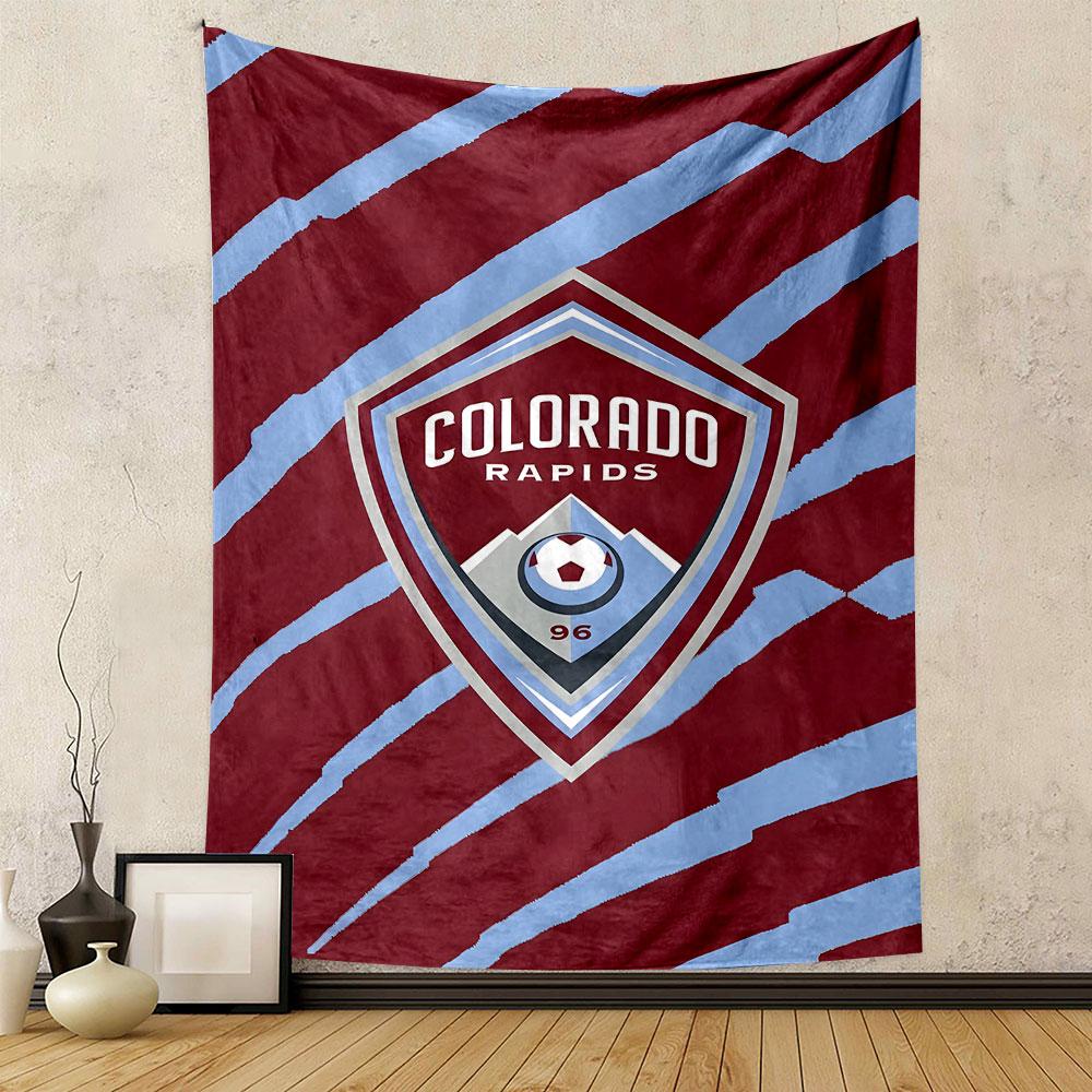 Colorado Rapids Emblem Tapestry Patterned Tapestry Decorative Wall Hanging, Home Bedroom Living Room Decor