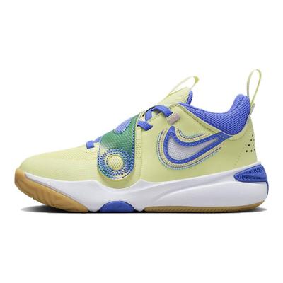 Team Hustle D11 SE PS Luminous Green Ultramarine Kids Sneakers Medium-Soft-Pink Stadium-Green Light-Ultramarine FN6677-300