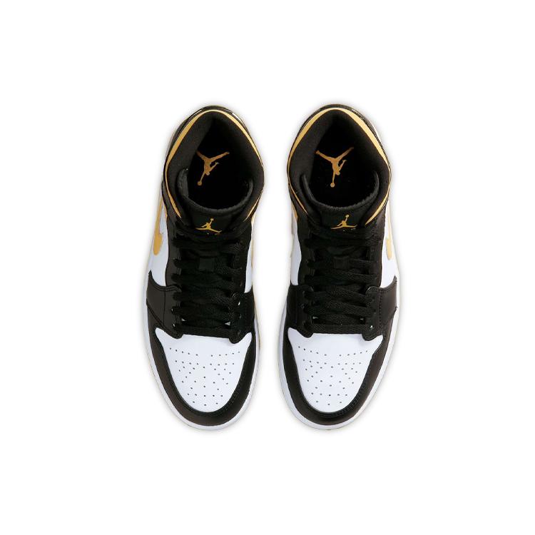 Air Jordan 1 Mid 'Black University Gold' 554724-177