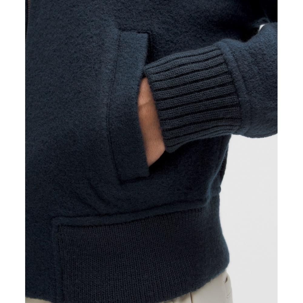 Lululemon Wool Blend Collared Jacket True Navy