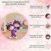 Purple Miniature Cute Couple Statue Girl On Boy's Shoulder Decorative Showpiece - Valentine Gift