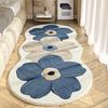 Flower Area Rug Soft Non Slip Bedroom Rug Vintage Spring Floral Pattern Washable