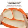 Unbreakable Divided Kids Baby Plates Practical Silicone Designed Tablewares For Easy Self Feeding And Independence