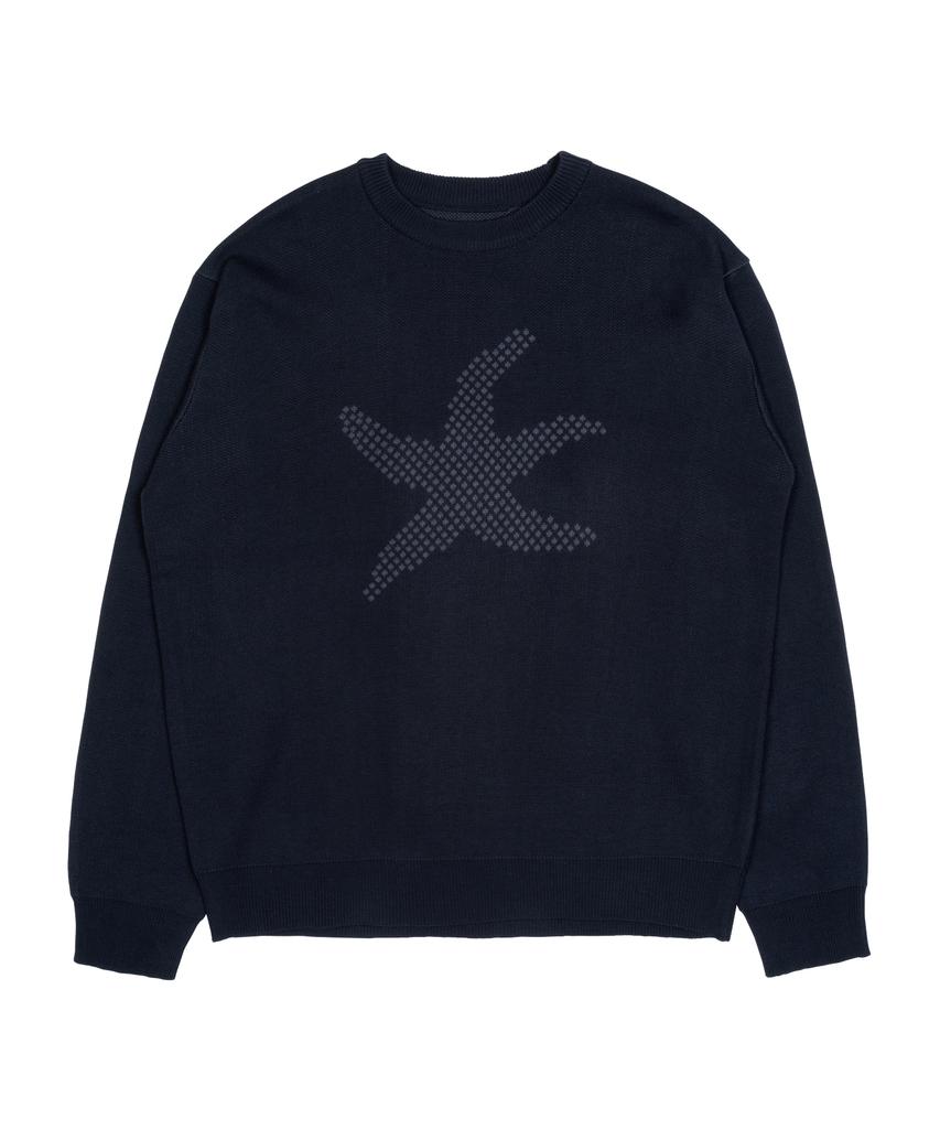 THE COLDEST MOMENT Tcm Starfish Logo Knit (Navy)