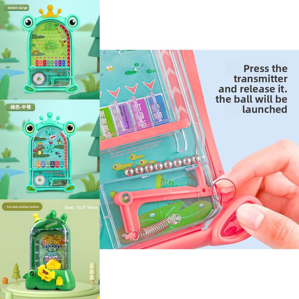 Plastic Frog Pinball Machine Toy For Kids Educational Desk Game Interactive Fun