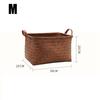 Brown Dirty Clothes Basket Imitation Rattan Weaving Picnic Basket Convenient Woven Basket  Laundry
