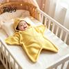 Fascia Comfort per Neonato Stella Marina Sacco Nanna per Bambino, Coperta Morbida Lavorata a Maglia per Tutto il Corpo con Cappuccio per Abbigliamento da Nursery per Neonato, Caldo per Dormire Anti-Calcio