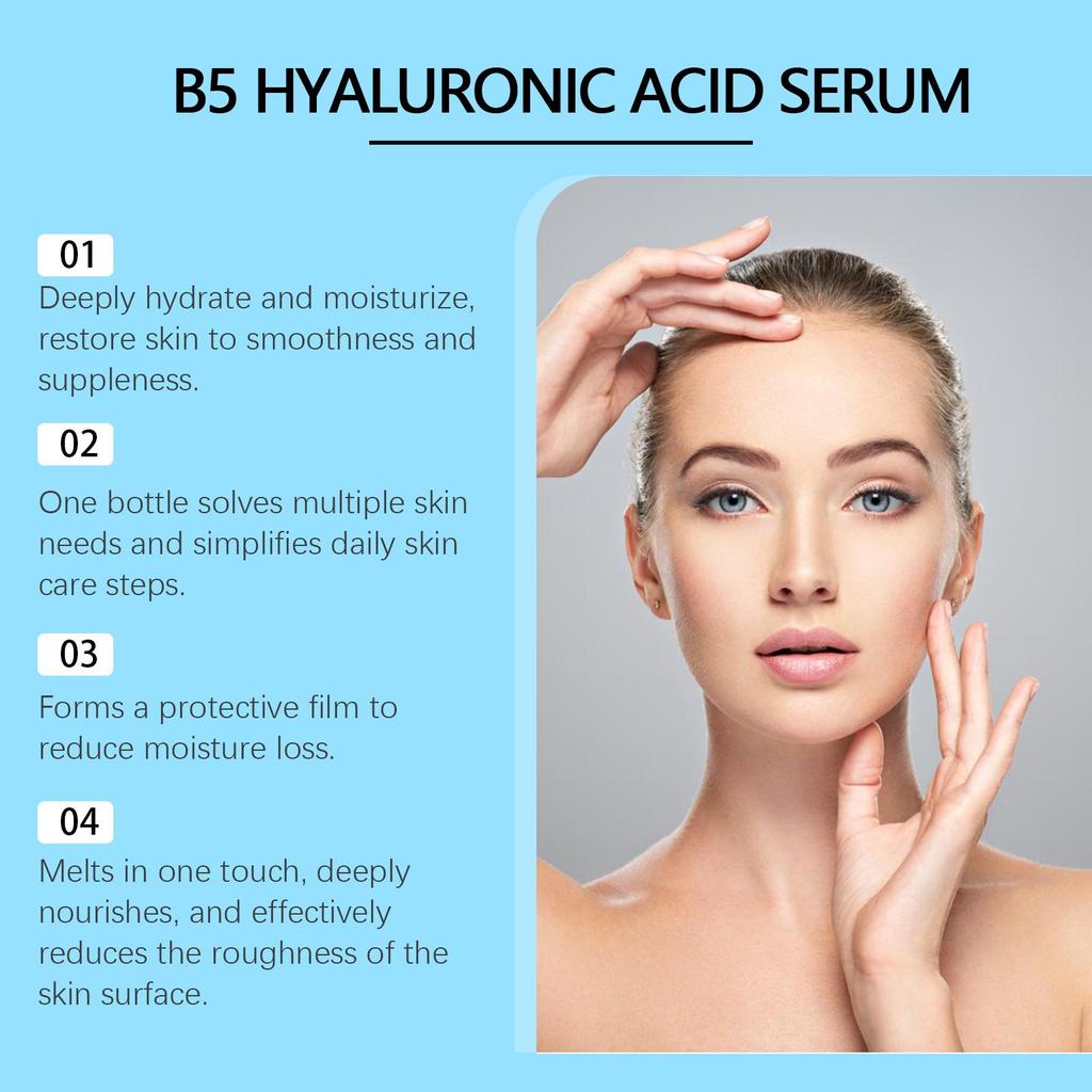 OUHOE B5 Hyaluronic Acid Essence Moisturizing Nourishing Facial Skin Silky and Shiny Skin Care Essence