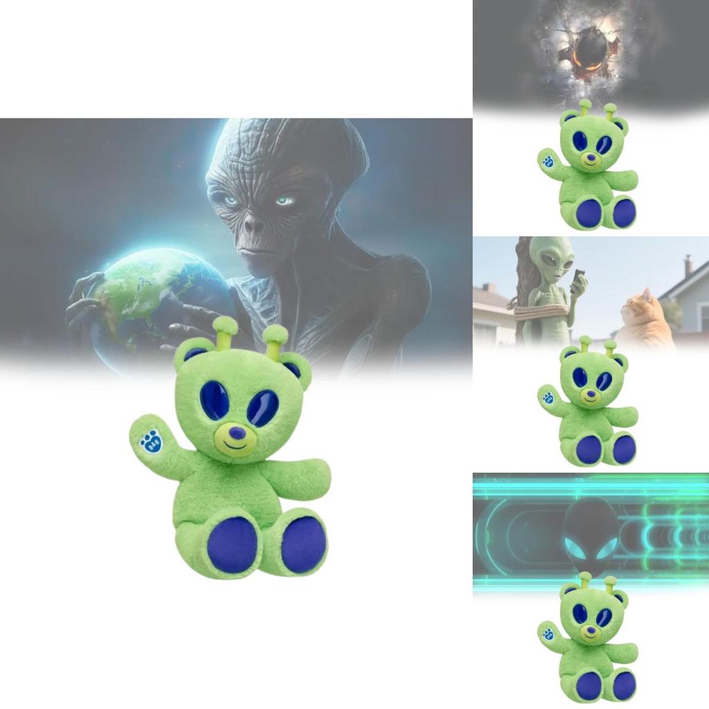 Bear Alien Plush Toy With Short Pile Plush For Kids And Collectors