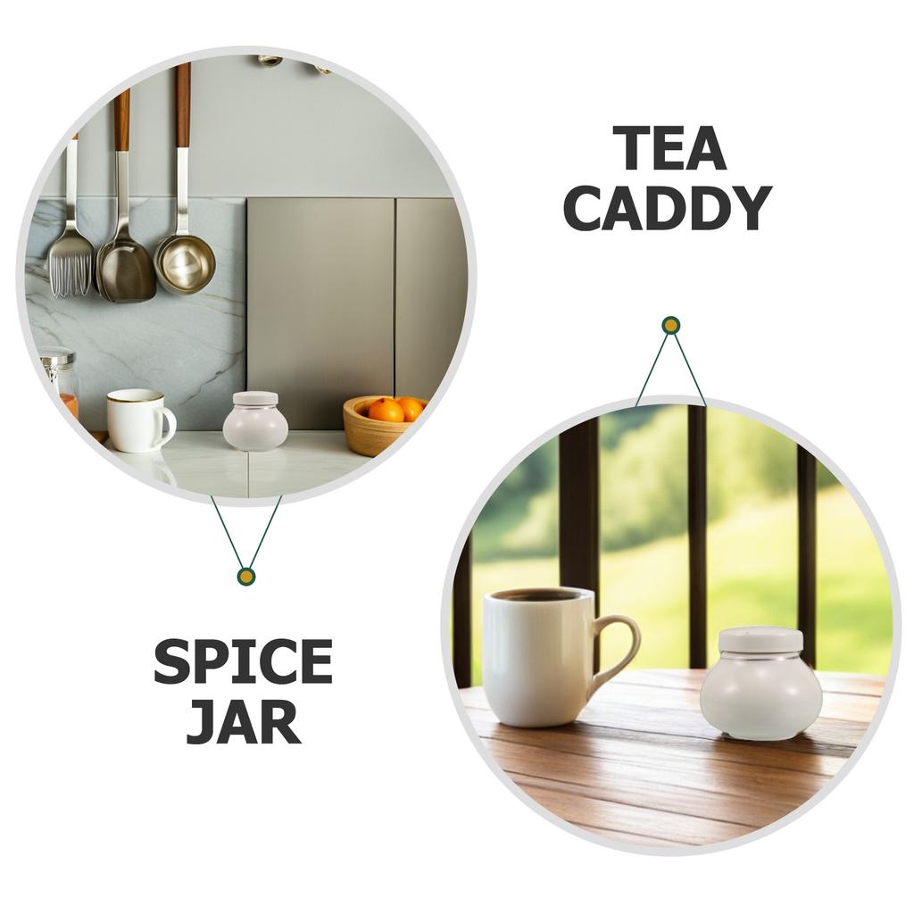 Airtight Ceramic Tea Canister for Tea Leaves Spices Powders Freshness Retention Elegant Kitchen Decor Chinese Style Porcelain