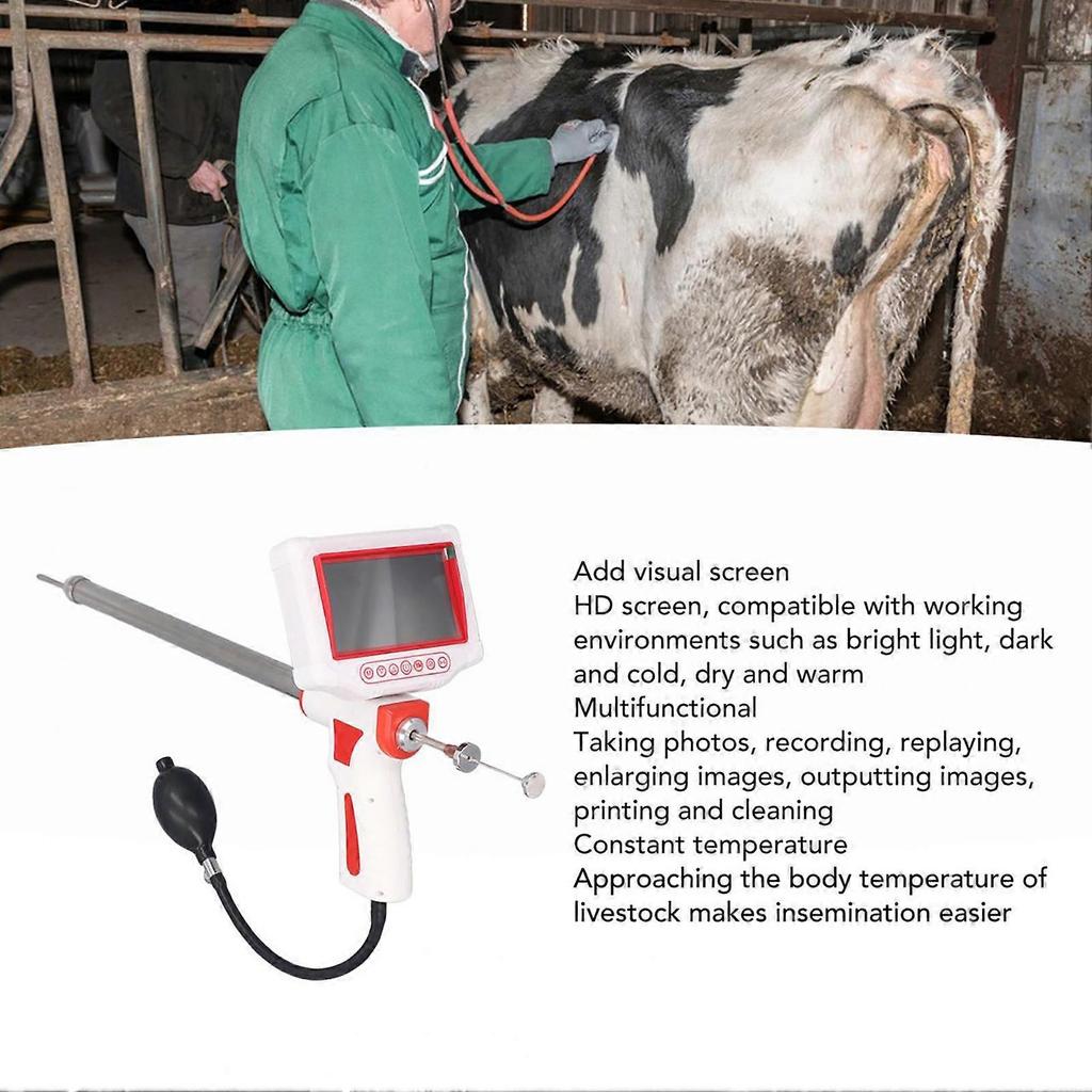 Visuell Inseminationspistol för Djur Roterbar HD-skärm Fotoregistrering Artificiell Inseminationspistol 100240V