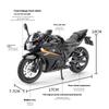 1/12 Suzuki GSX-250R Motorcycle Toy Alloy Diecast Model Sound and Light Toys Rubber Tires Miniature Racing Model Present for Kid