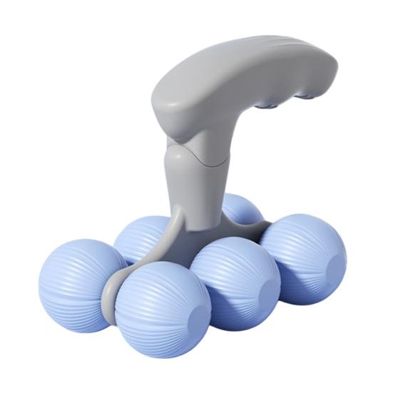 

Muscle Roller Stick Silent Portable Legs Back Massage Roller Ball Deep Tissue Calf Neck Cellulite Sore Muscles Relaxation Massage Tool синій