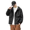 Black Hooded Jacket Men'S Loose Large Size Tooling Men'S Casual Jacket Jacket Top Trendy Brand