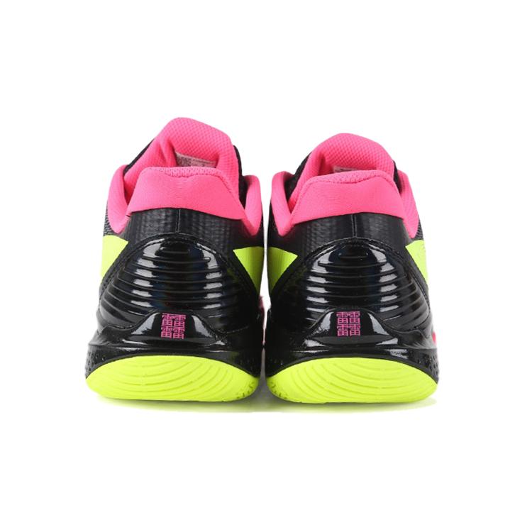 New LiNing Thunder Cushioned Slip Resistant Abrasion Resistant Breathable Low Top Badminton Shoes Men's Black AYAR037-2